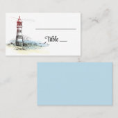 ライトハウスビーチサマー航海のブ結婚ルーズ プレイスカード (正面/裏面)