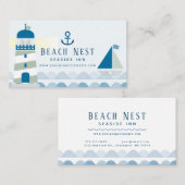 ライトハウスビーチハウスコテージB&Bレンタル 名刺 (正面/裏面)