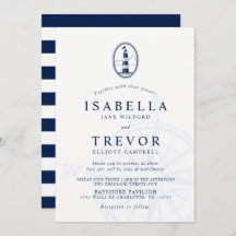 ライトハウスピア航海の結婚式招待状