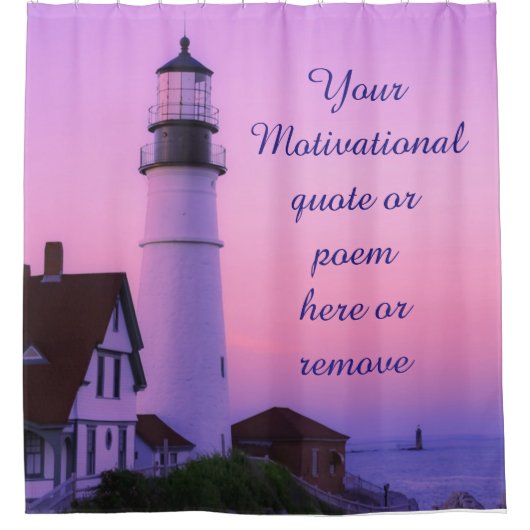 ライトハウスピンクスカイ シャワーカーテン (正面)