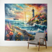 ライトハウスフローラガーデンオンザシー タペストリー (インサイチュ(横))
