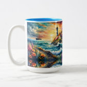 ライトハウスフローラガーデンオンザシー ツートーンマグカップ (左)