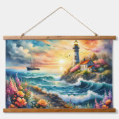 ライトハウスフローラガーデンオンザシー 吊り下げ型タペストリー (正面)