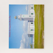 ライトハウスプエルトリコ。クリスマスの挨拶 ジグソーパズル (縦)