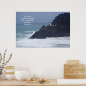 ライトハウスプリントw/聖なる書物、 経典Verse ポスター (キッチン)