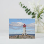 ライトハウスペギーズコーブノバスコシア写真 ポストカード (スタンド正面)