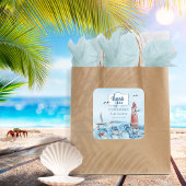 ライトハウスボーイベビーシャワーありがとう スクエアシール