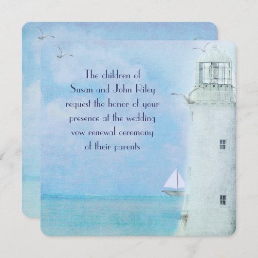 ライトハウスボークリニューアル招待状 招待状 (正面/裏面)