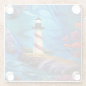 ライトハウスポイント ガラスコースター (裏面)