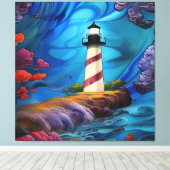 ライトハウスポイント キャンバスプリント (インサイチュ (ウッドフロア))