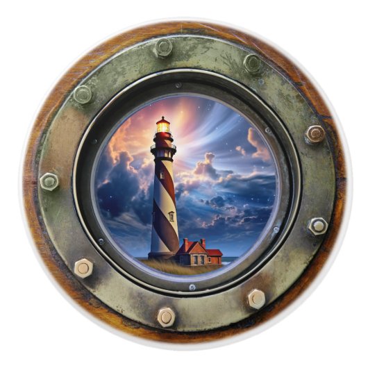 ライトハウスポ航海のルトールドロワーノブ セラミックノブ (正面)