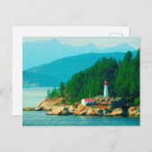 ライトハウスマウンテン絵画ズバンクーバーBC ポストカード (正面/裏面)