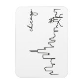 ライトハウスマグネット付きシカゴスカイライン マグネット (縦)