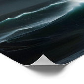 ライトハウスランドスケープ沿岸海波夜海 ポスター (角)