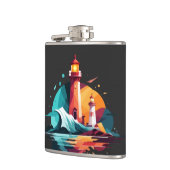 ライトハウスランドスケープ穏やかな自然アウトドア フラスク (左)