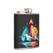 ライトハウスランドスケープ穏やかな自然アウトドア フラスク (右)