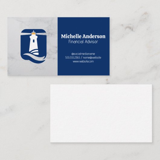 ライトハウスロゴ |企業の | 名刺 (正面/裏面)