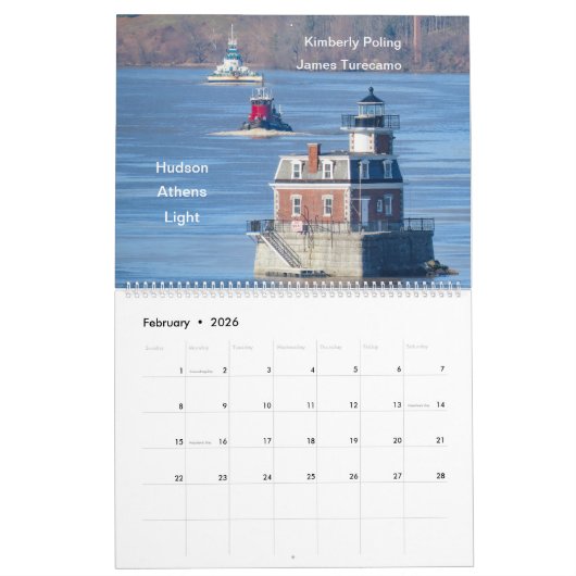 ライトハウス付きタグ2024カレンダー カレンダー (2月 2026)