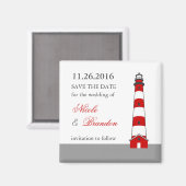 ライトハウス日付磁石を保存 マグネット (正面/裏面)