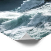 ライトハウス海ストーム威厳のあるパワーウェーブ ポスター (角)