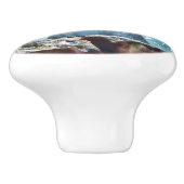 ライトハウス海ターコイズブルー航海のコースト セラミックノブ (側面)