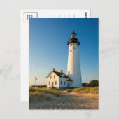 ライトハウス海ランドスケープサンポストカード ポストカード (正面/裏面)