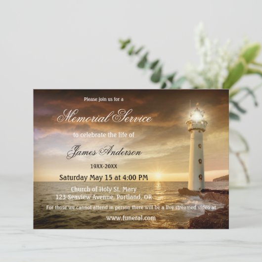 ライトハウス海岸葬儀追悼法会 招待状 (スタンド正面)