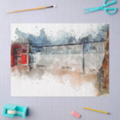 ライトハウス海水の色のデクページティッシュペーパー 薄葉紙 (クラフト)