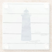 ライトハウス素朴ビーチデコールガラスコースター ガラスコースター (裏面)