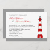 ライトハウス結婚式招待状 招待状 (正面/裏面)