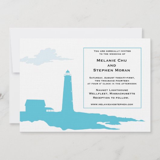 ライトハウス結婚式招待状 招待状 (正面)