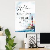 ライトハウス航海のウェルカムサインポスター ポスター (ホームオフィス)