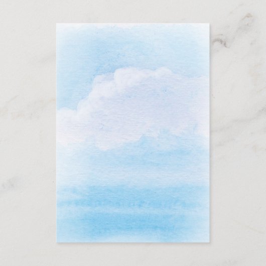 ライトハウス航海のウォーターカラーウェディングレセプション エンクロージャーカード (裏面)