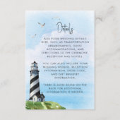 ライトハウス航海のウォーターカラー結婚ズ詳細 エンクロージャーカード (正面)