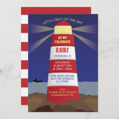 ライトハウス航海のバースデーパーティー船海軍 招待状 (正面/裏面)