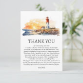 ライトハウス航海のビーチテーマブライダルシャワー サンキューカード (スタンド正面)