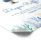 ライトハウス航海のベビーシャワーおむつラッフルサイン ポスター (角)