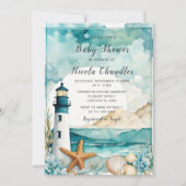 ライトハウス航海のベビーシャワー 招待状 (正面)