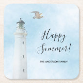 ライトハウス航海の海海 スクエアペーパーコースター (正面)