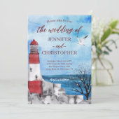 ライトハウス航海の結婚式招待状 招待状 (スタンド正面)