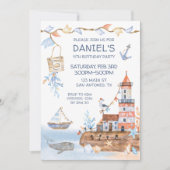 ライトハウス航海の誕生日 招待状 (正面)