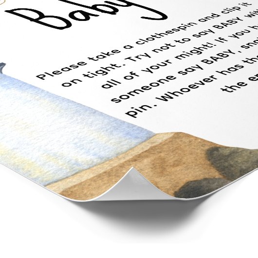 ライトハウス航海の-ベビーと言わない ポスター (角)