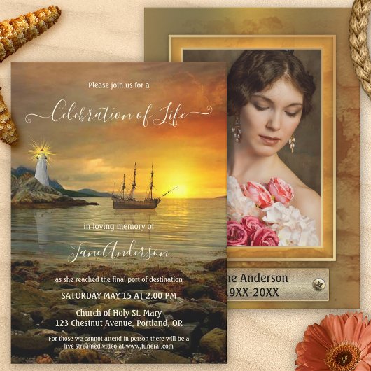 ライトハウス記念お祝いの写真 招待状