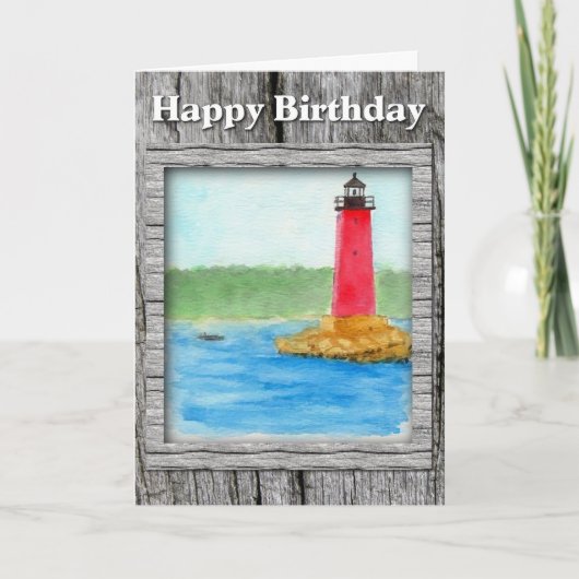 ライトハウス誕生日カード カード (正面)