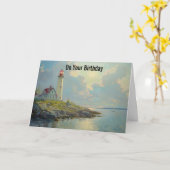 ライトハウス誕生日グリーティングカード カード (黄色い花)