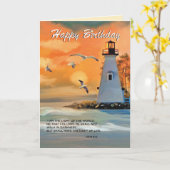 ライトハウス誕生日、ゴールデンスカイ、宗教 カード (黄色い花)