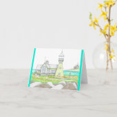 ライトハウス7;折り畳みノテカード カード (黄色い花)