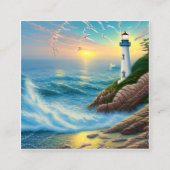 ライトハウス、その象徴的なタワーとビーミング スクエア名刺 (正面)