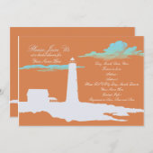 ライトハウス ウェディング/シャワー 招待状 (正面/裏面)