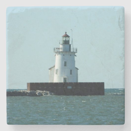 ライトハウス（オハイオ州クリーブランド）ストーンドリンクコースター ストーンコースター (正面)